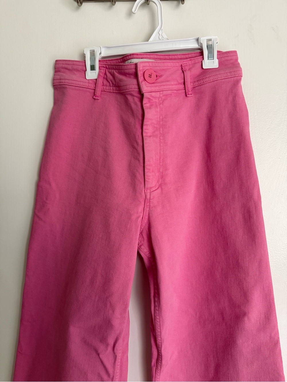 Zara Bright Pink High-Waist Straight Pants